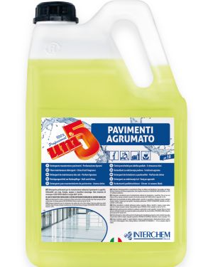 Detergent intretinere pardoseli cu parfum de citrice, Interchem, Uni5 Pavimenti Agrumato, 5l