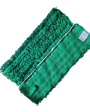 Rezerva mop microfibra verde microcolor cu Belcro Klettostar Bider, prindere prin benzi abrazive,TWT, 40cm