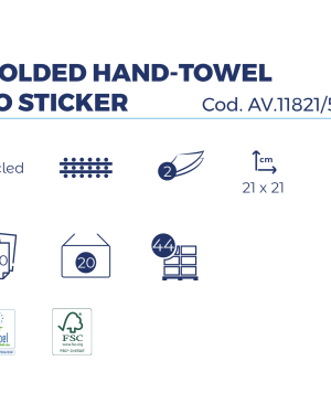 Servetele V Fold  2Ply  21,5×21  250 buc  Eco  Sticker Ecolabel