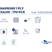 Servetele Masa, Paperdi, Tovaglioli Smart, 170 buc, 33×30