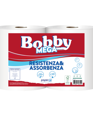 Rola Prosop Bucatarie 2 buc/bax 334 portii 73 m Bobby Mega