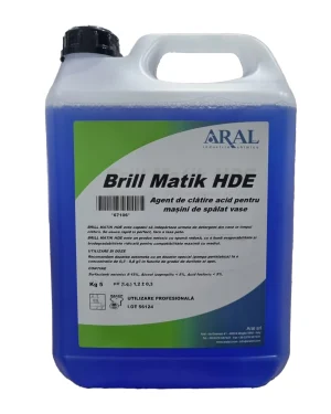 Agent de clatire acid, masini de splat vase, Aral, Brill Matik HDE, 5l