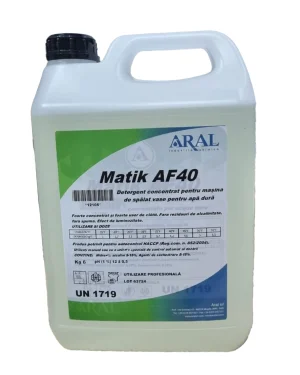 Detergent concentrat pentru masini de spalat, apa dura, Aral, Matik MF 40, 6l